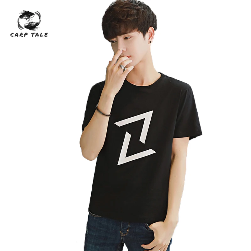 

Summer men's T-shirt new CARP TALE printed cotton T-shirt top casual brand pattern T-shirt hipster shirt