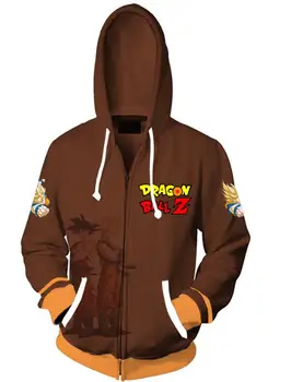 

Hot anime Dragon Ball Z Son Goku cosplay costume long sleeves jacket coat hoodie sports