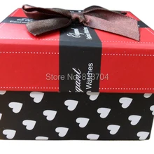 Модные часы, подарочная упаковка, Коробки для упаковочная бумажная коробка красный корпус часов ювелирные коробки для часов 10 шт./лот;