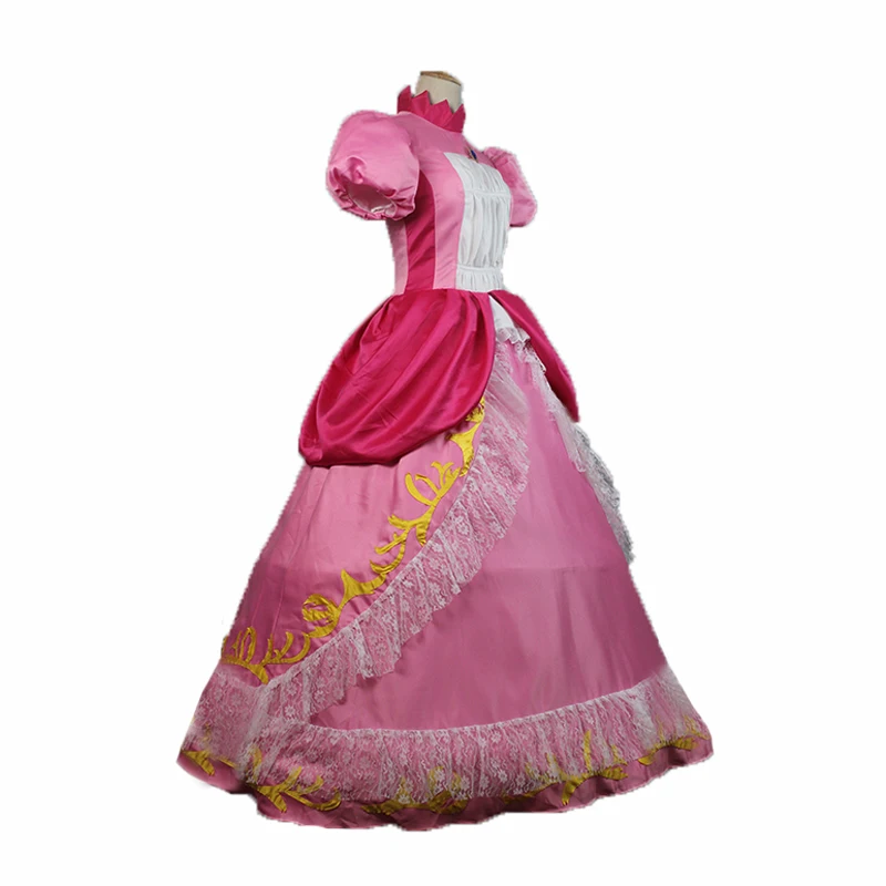 Супер Марио Принцесса Персик Дейзи сестер платье косплей костюм на Хэллоуин розовый и желтый можно выбрать на заказ
