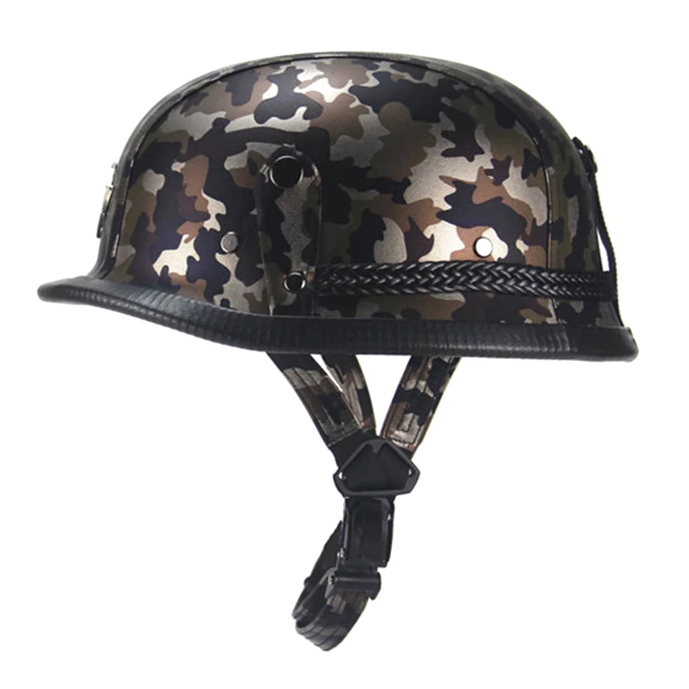 

New German Style Motorcycle Helmet Retro Vintage Casco 1/2 Open Face Half Helmet Cruiser Chopper Scooter Moto Helmet Motorsiklet
