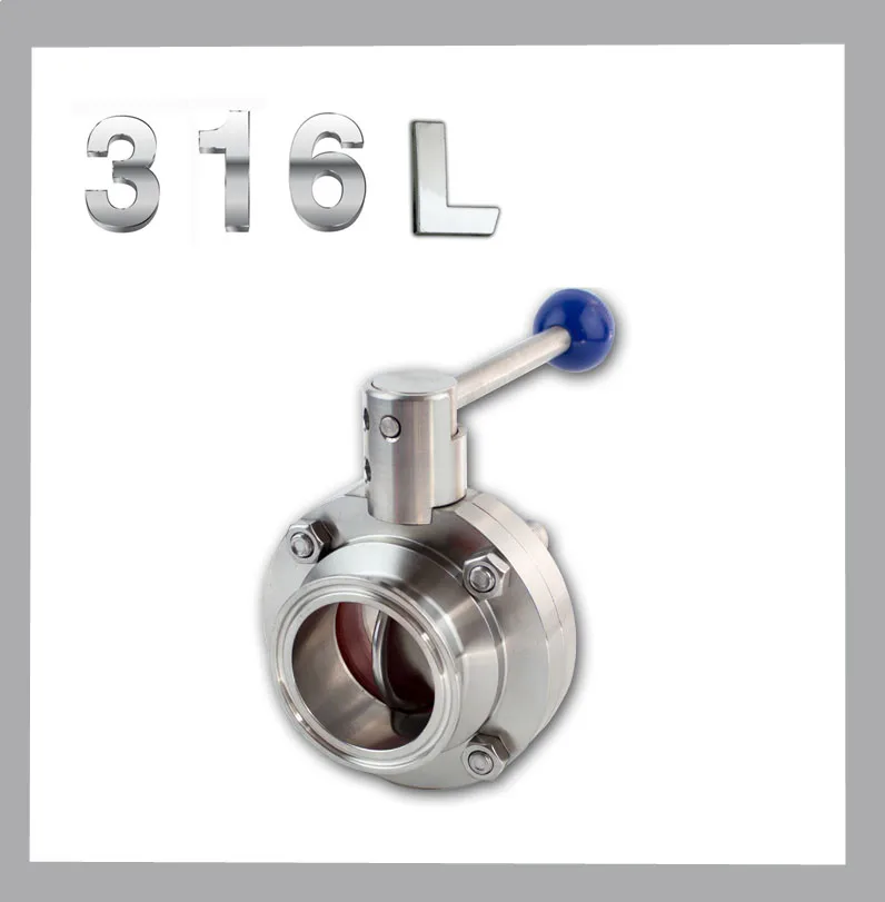 1.25 &quotСанитарно Нержавеющая сталь 316L бабочка Клапан tri-clamp силиконовые