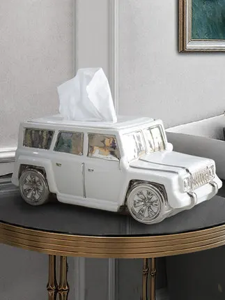 

Tissue box living room coffee table practical ornaments Creative modern multi-function household table decoration ceramic box