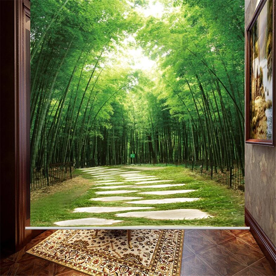 

wellyu Custom wallpaper 3d photo murals fresh greenway entrance aisle decorative wallpapers for living room 3d papel de parede