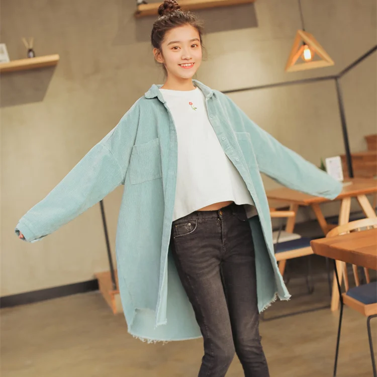 Women clothing Autumn Jacket Color Block Hooded Corduroy