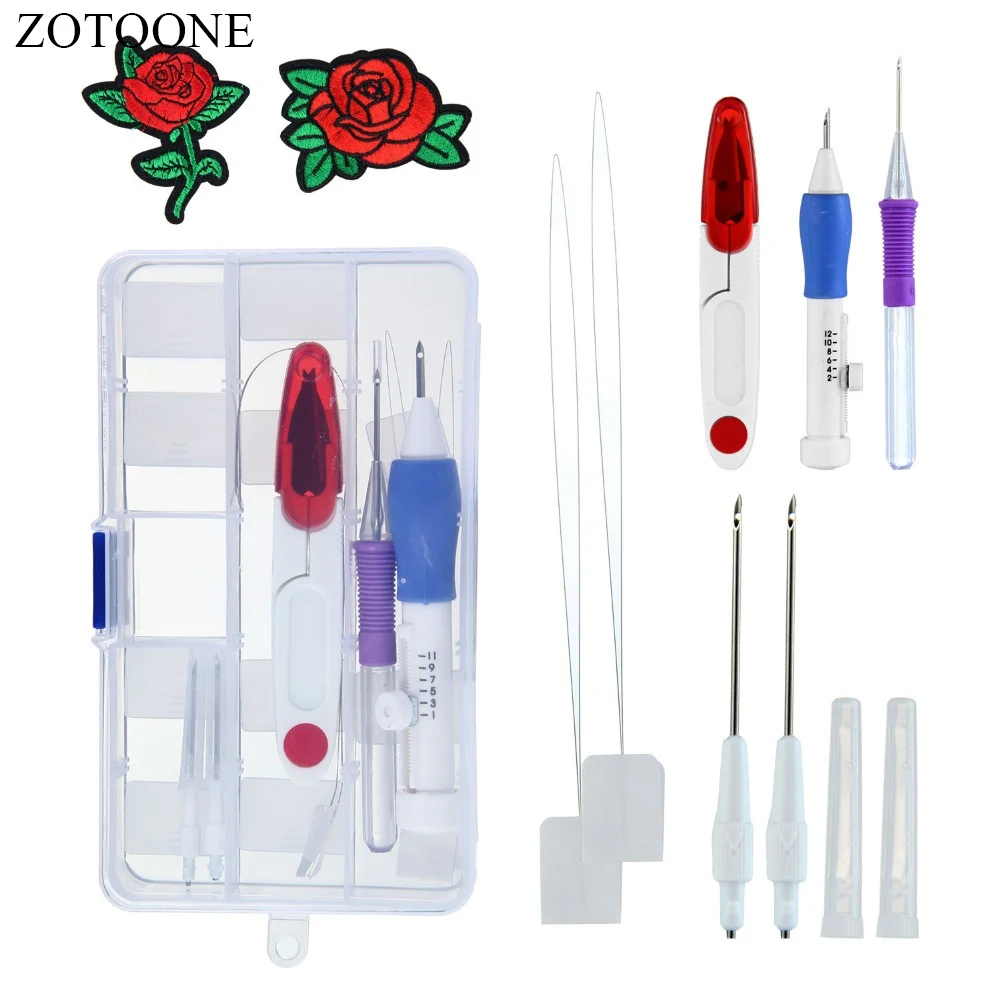 

ZOTOONE DIY Craft Sewing Tool for Embroidery Stitching Punch Needle Tool Sets Knitting Needles Everything for Sewing Accessories