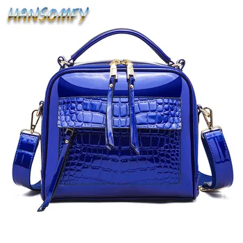 

Sequin Women Bag Patent Leather Handbag Shoulder Messenger Bags for Women 2018 Brand Designer Freya Safi Sac a Main YA-03
