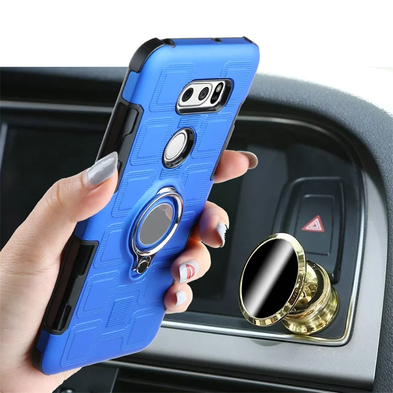 

Cases For LG V30/V 30 Plus Case With Car Holder Luxury Silicone Soft TPU+PC back Cover Accessory On LG V30+ H930 Fundas Coque