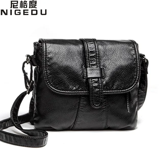Soft Leather Women Messenger Bag Casual S Shoulder Crossbody Soft Leather Women Messenger Bag Casual S Shoulder Crossbody Female Handbag Black Bolsa Feminina