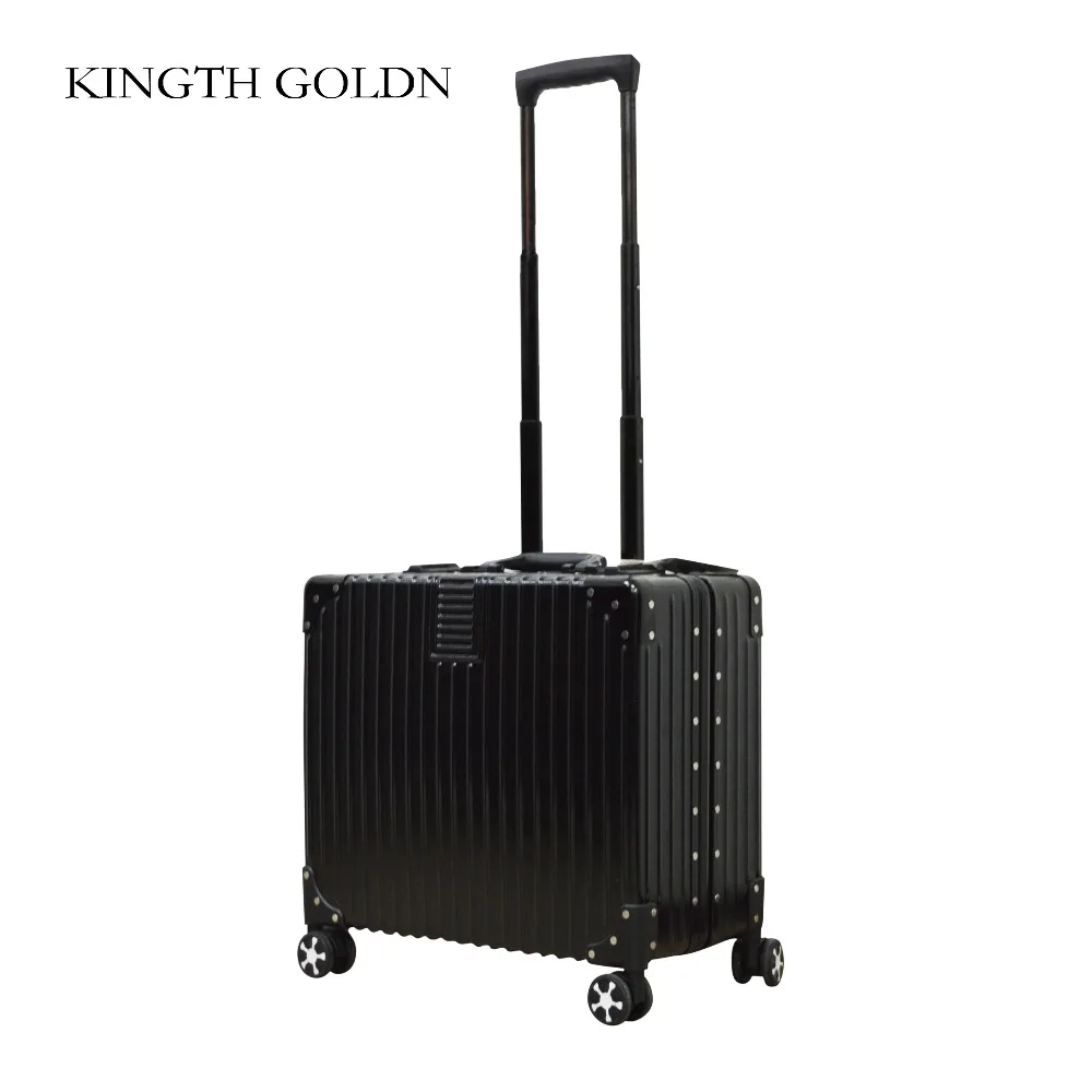 

KINGTH GOLDN Fashion ABS+PC Luggage Box Rolling Hardside Alloy Pull Rod Suitcase Metal Luggage Travel Suitcase with Wheel