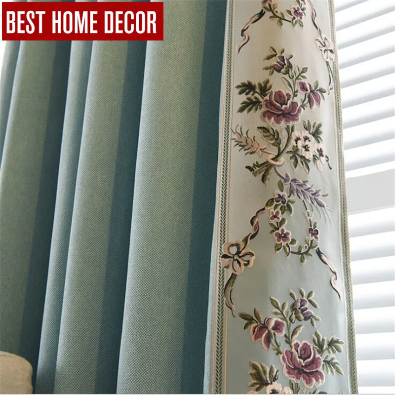 BHD po meri izdelane vezene sodobne zavese za zatemnitvene žaluzije za cvetlične zavese za dnevne sobe
