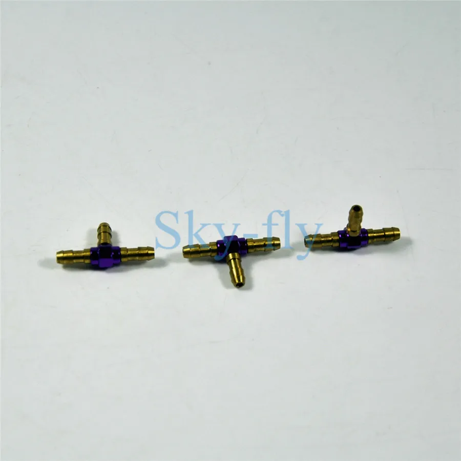 

1pc 3 Way T Shape Metal Tee Joint Fuel Hose Valve Joiner For Nitro Gas RC Car Airplane Parts