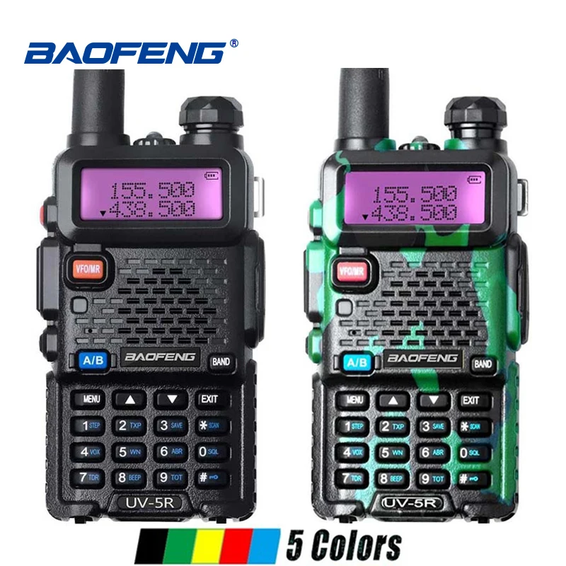 

2Pcs Baofeng Uv-5r Walkie Talkie VHF UHF Dual Band Two Way Radio Hf Transceiver Uv 5r Ham Radio Comunicador Uv5r Hunting Radio
