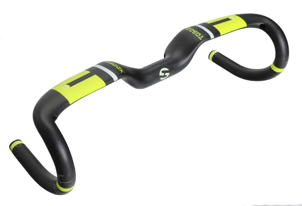 

2017 NEW TOSEEK Full Carbon Fiber Bike Handlebar Road Bent Bar Bicycles Handlebar Accessories Parts 31.8*400/420/440mm road