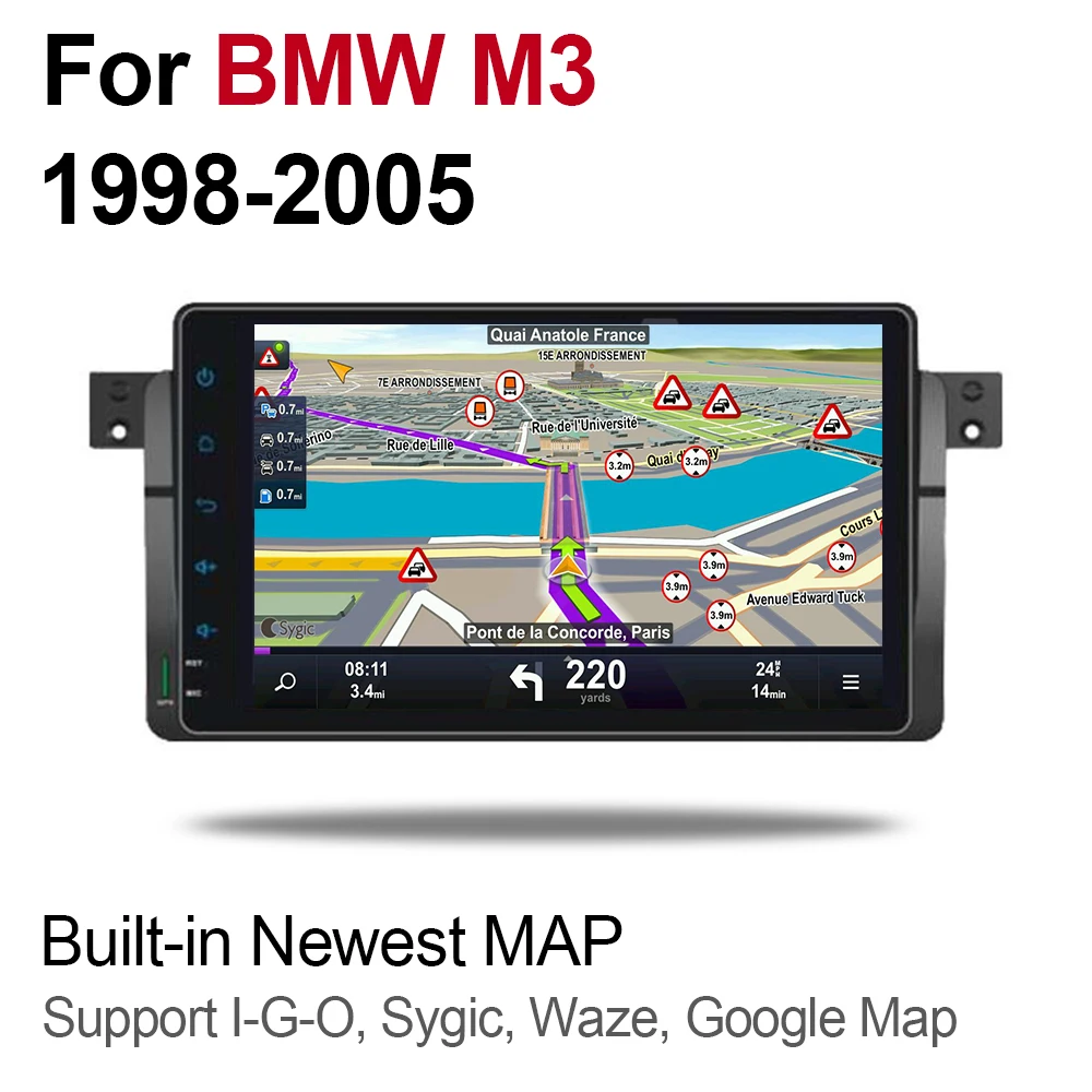 Clearance 2 din Android 9.0 Octa Core 4GB RAM Car DVD for BMW M3 1998~2006 GPS Radio BT Navi MAP Multimedia player system WIFI HD Screen 2