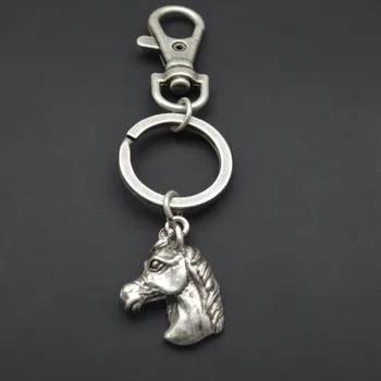 

wholesale animal Key chain Arabian Horse key chain Lovely Pet key ring Anti-Silver Plated brithday gift 12pcs/lot