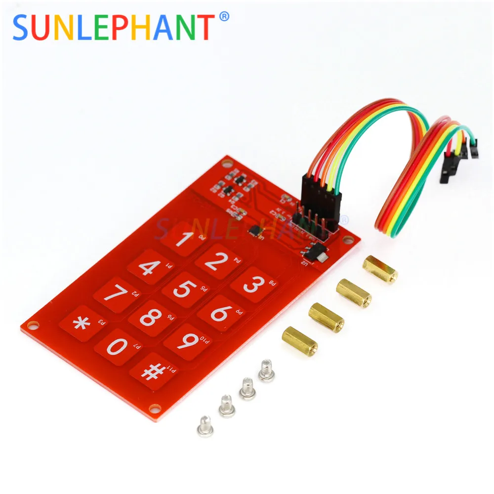 

MPR121 Capacitive Touch Keypad Shield module sensitive key keyboard 3.3V Logic For arduno