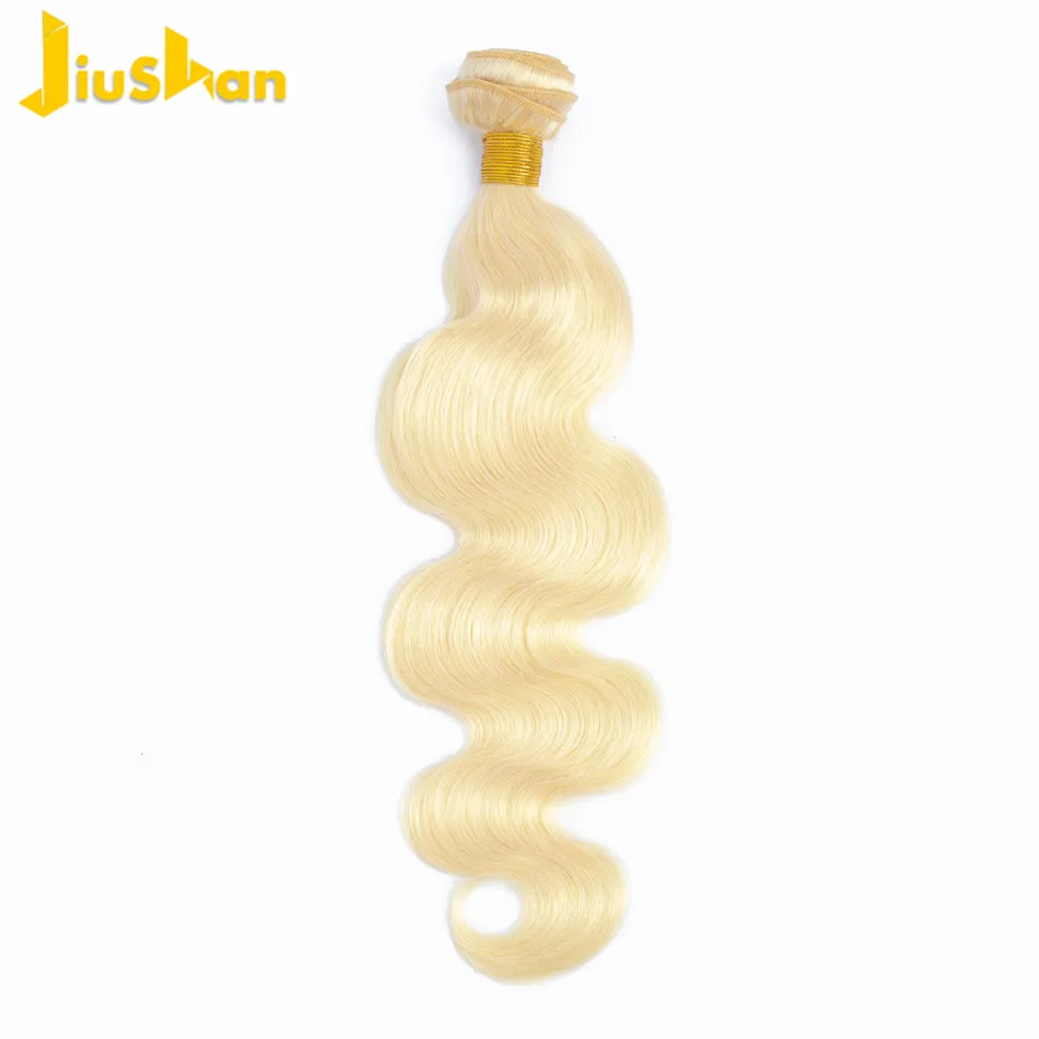 

Jiushan Brazilian Body Wave 613 Honey Blonde Bundles 1/3/4 Bundles Non Remy Hair Weaving Human Hair Bundles 10-24 Inch