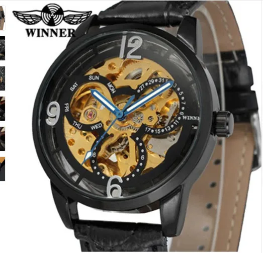 

Luxury Brand Men Automatic Mechanical Watch Tourbillon Business Leather Man Calendar Military Clock Watches relogio masculino