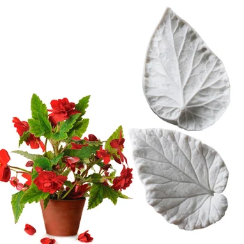 

Quality Begonia leaves veiners Lotus sugar silicone cake mold sugarcraft gumpaste tool