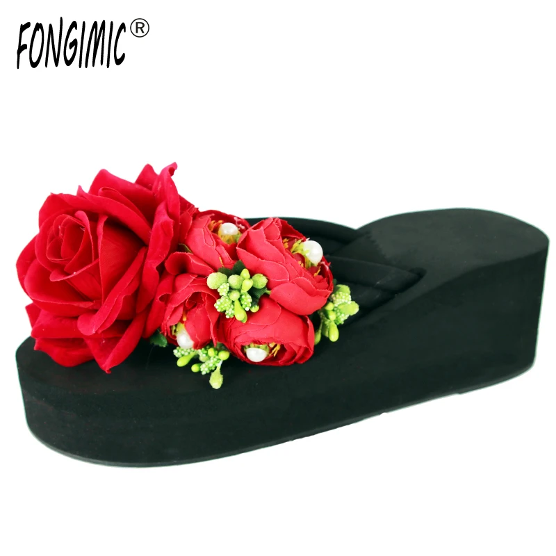 

Specia Design Beautiful Looking Three Colors Wedges Women Flip Flops Summer Time Casual Wear Female Shoes New Arrival Hot Sale