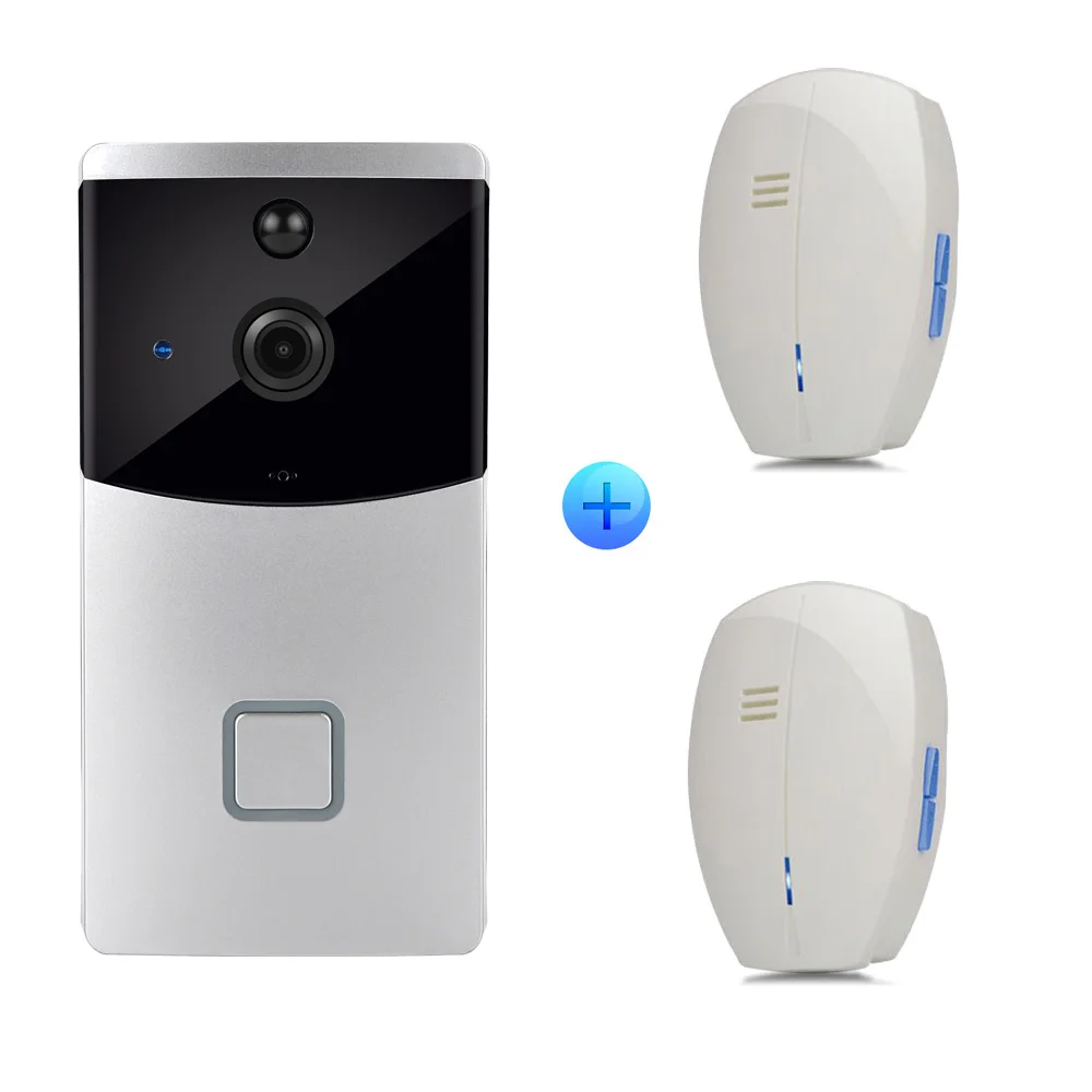 CUSAM Wireless Intercom Video Doorbell Wifi Smart 720P HD Camera Door Phone Bell Two Way Audio Night Vision Motion Sensor wireless video intercom system Door Intercom Systems