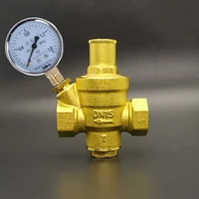 1/" 3/4" " BSP внутренняя резьба латунь регулятор сброса давления редукционный клапан с манометром для воды