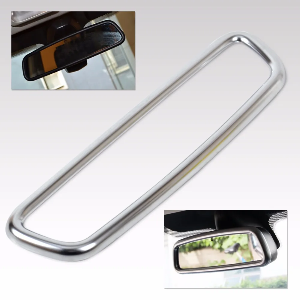 

DWCX Chrome Interior Rear View Mirror Cover Trim Mouldings for Land Rover Range Rover Sport Discovery 4 Volvo XC60 V60 S40 S60