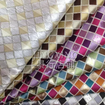 

New spring/summer/high-grade gold line jacquard fashion fabric/six hold pillow/skirt suit fabric colour profusion squares