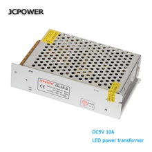 JC Светодиодный драйвер питания 5 в 10 А 50 Вт драйвер импульсного источника питания для светодиодной ленты переменного тока 110 В 220 В вход в DC5V светодиодный трансформатор напряжения