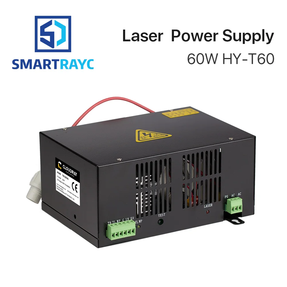Smartrayc 60W CO2 Laser Power Supply for CO2 Laser Engraving Cutting Machine HY-T60 Smartrayc 60W CO2 Laser Power Supply for CO2 Laser Engraving Cutting Machine HY-T60
