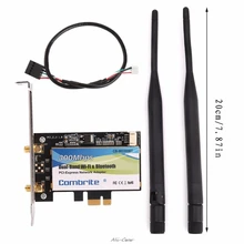 2-в-1 300 м Dual Band Bluetooth V4.0 Беспроводной Wi-Fi pci-экспресс-карта настольный адаптер BCM943228HMB