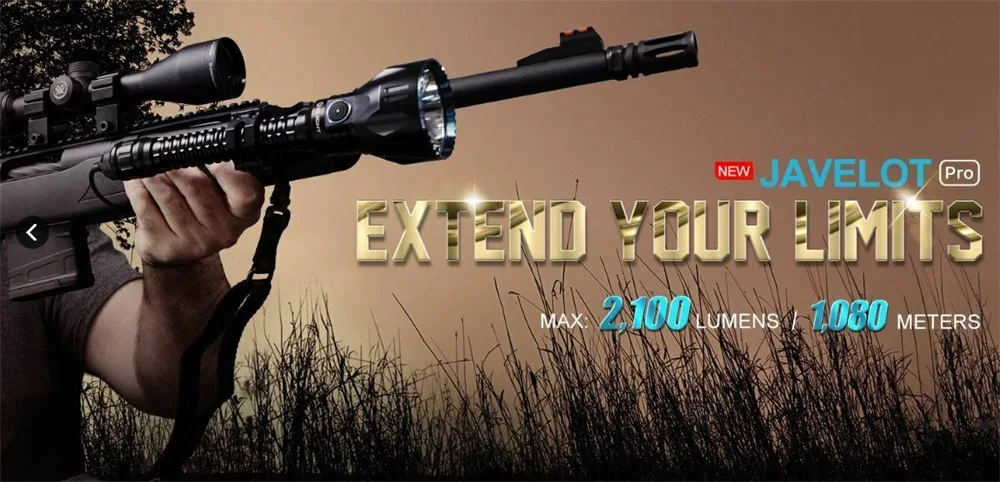 OLIGHT Javelot PRO 2100 люмен светодиодный перезаряжаемый фонарик 1080 м расстояние