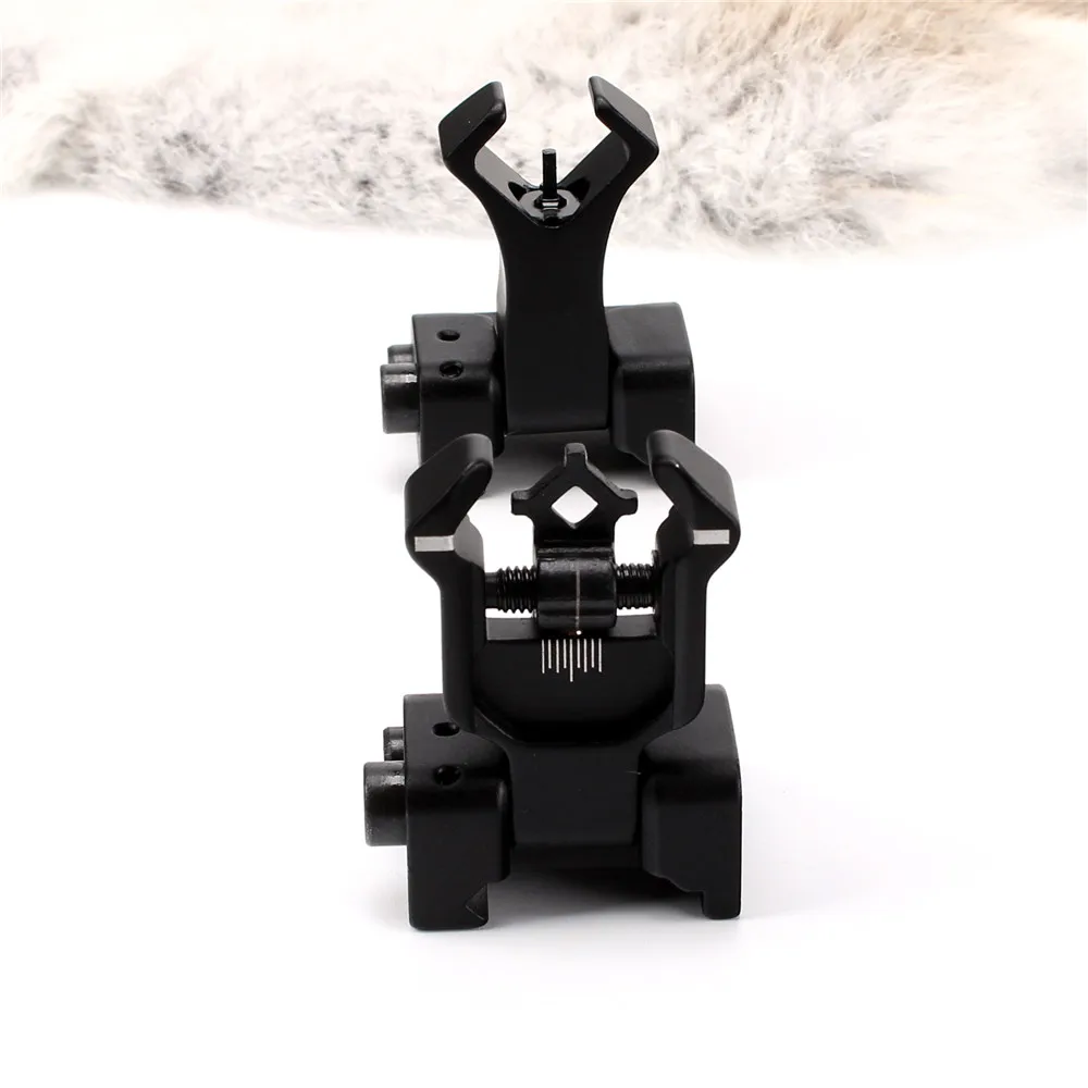Ohhunt Modelo Tactical Flip up Frente Vista Traseira Vistas Definir Ferro Diamante Aberturas Duplo Windage Ajuste 4 ar 15 Mod. 1271384 4 Lunetas Riflescopes