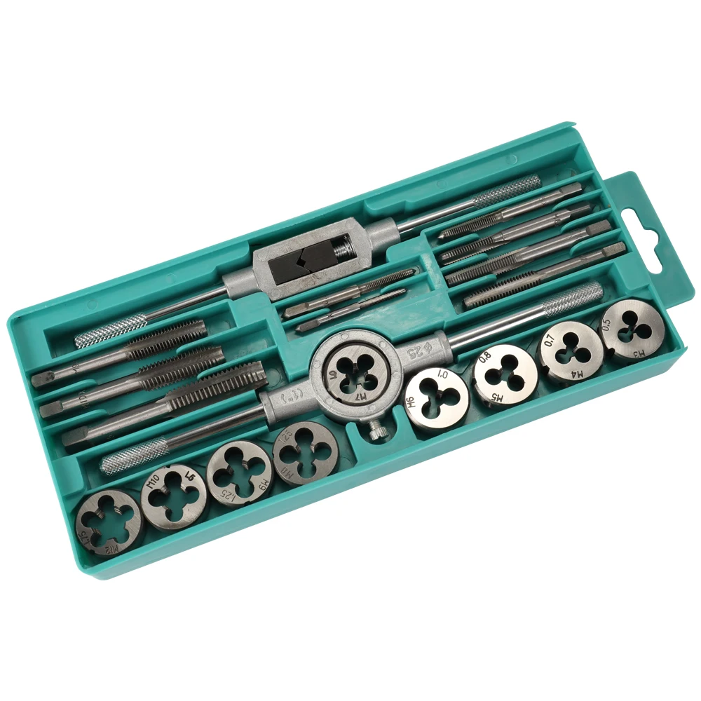 

12pcs/20pcs Adjustable Alloy Steel Tap Die Set Wrench Twisted Hand Tools Hands Screw Taps For Metalworking