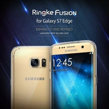 100% Original Ringke Fusion Case For Samsung Galaxy S7 Edge ( 5.5 inch ) Clear Back TPU Frame Drop Protection Cases for S7 Edge