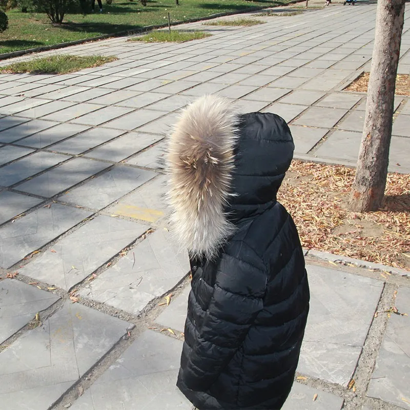 Настоящий Воротник из меха енота зимние шарфы из натурального Лисьего меха 70 см, модное пальто, свитер, шарфы, воротник, шея, шапка с пуговицами
