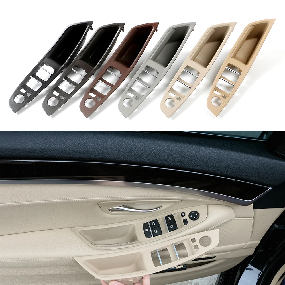 Original Left Hand Drive LHD For BMW 5 series F10 F11 Gray Beige Black Car Interior Inner Door Handle Panel Pull Trim Cover car steering