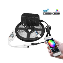 5 м Wi-Fi/ИК пульт дистанционного управления RGBW RGBWW RGB светильник для шкафа, декоративная кухонная лампа, светильник под шкаф 12 В, светильник для шкафа