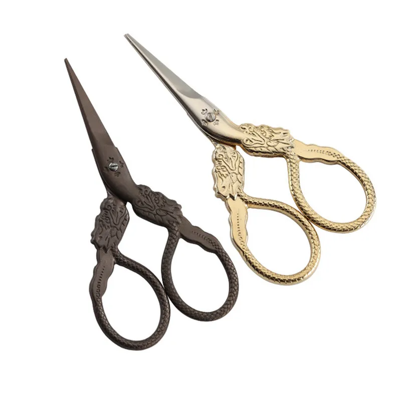 

1Pcs Dragon Shape Innovative Stainless Steel European Embroidery Retro Vintage Scissors Sewing Scissor Needlework Tailor Shears