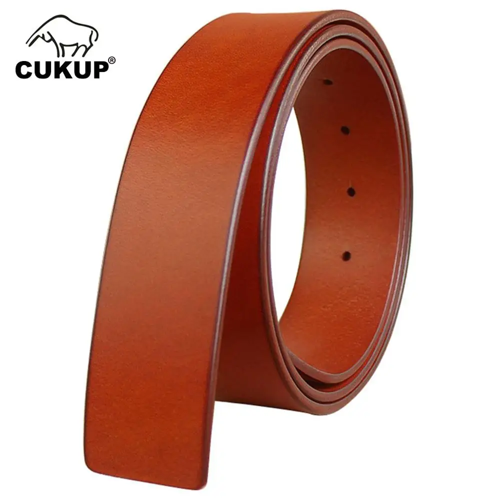 

CUKUP Mens Top Quality 100% Full Pure Cow Genuine Leather Pin & Smooth Styles Belts for Men 38/33mm Width Without Buckle NCK354