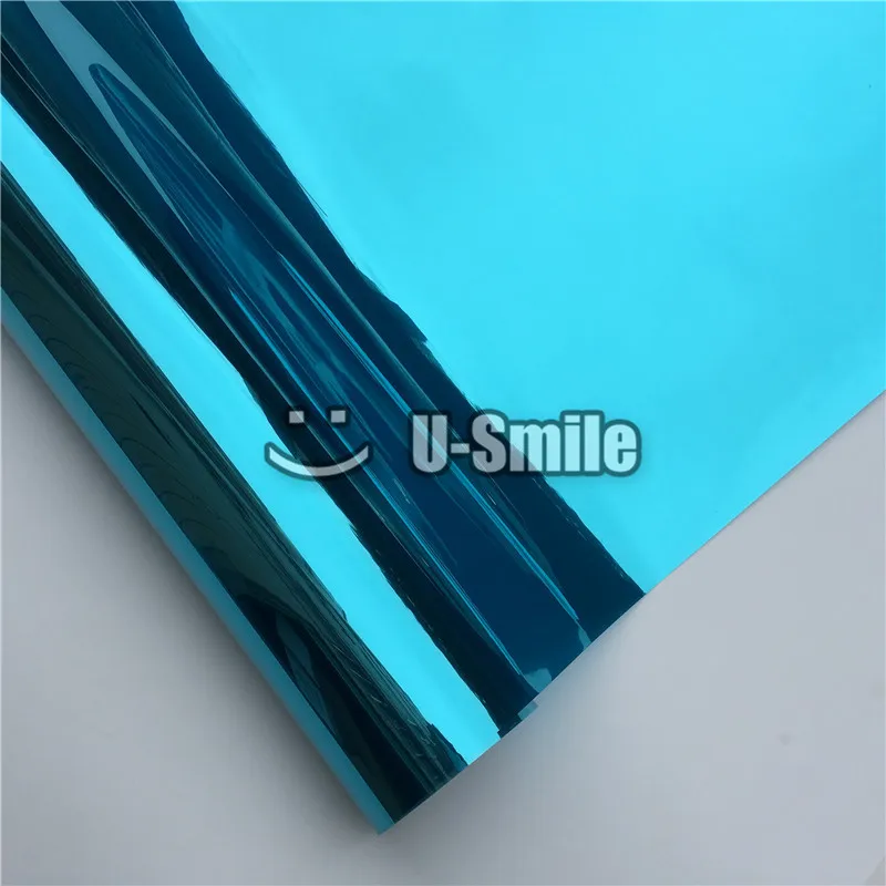VLT 15% сине-серебряная зеркальная виниловая пленка для тонирования стекла размер для домашнего офиса: 1,52*30 м/рулон