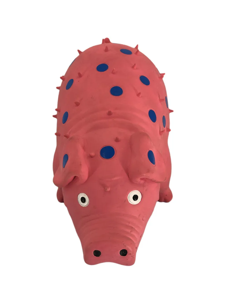 Pig squeak toy pink dot