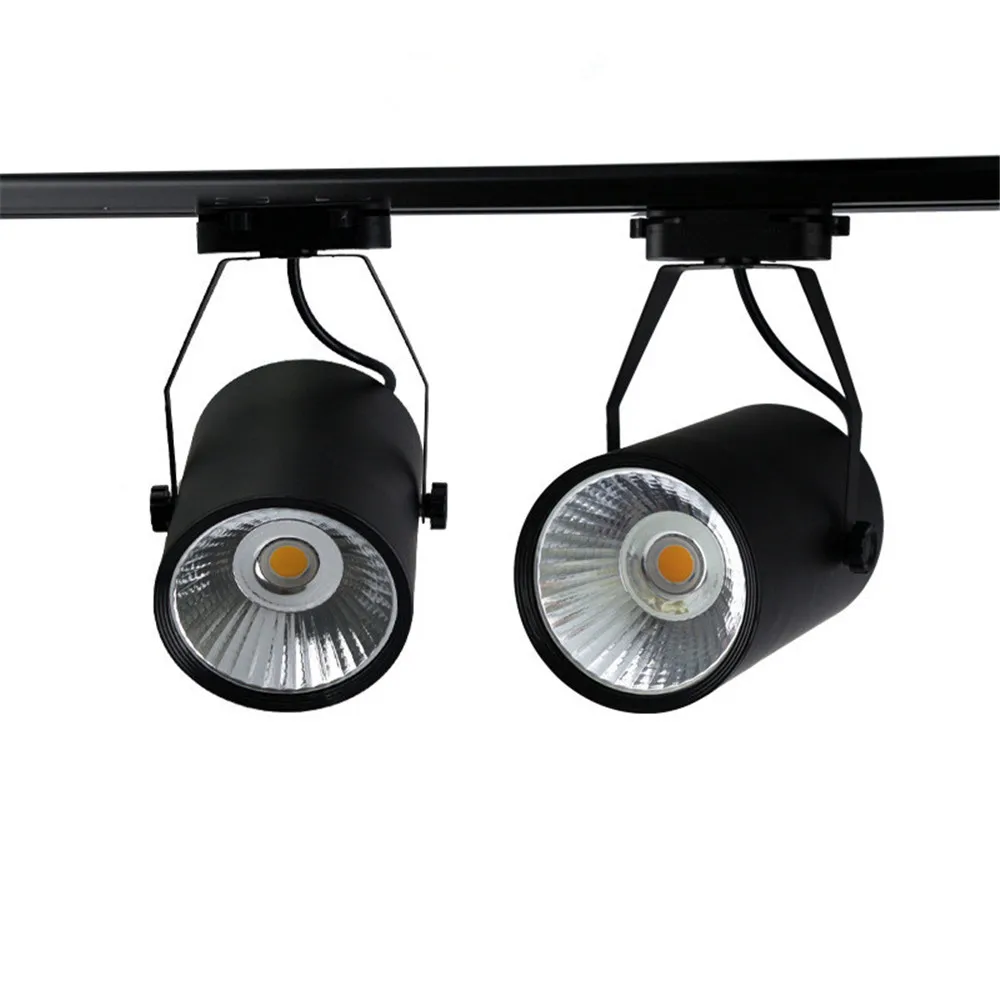 

10W 20W 30W Led Track light aluminum Ceiling Rail Track lighting COB Spot Rail Spotlights Replace Halogen Lamps