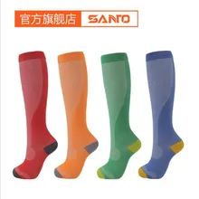 Бег носки для марафона Санту/S053 Профессиональный компрессионные чулки Для мужчин женские спортивные носки для пешего туризма на открытом воздухе