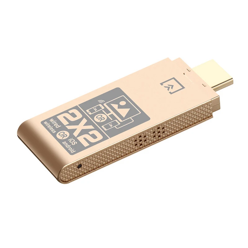 Wifi HDMI адаптер+ USB кабель подключение 2в1 телефон к телевизору дисплей Airplay экран зеркалирование для iPhone iOS HUAWEI P20 P30 LG Android - Цвет: Gold