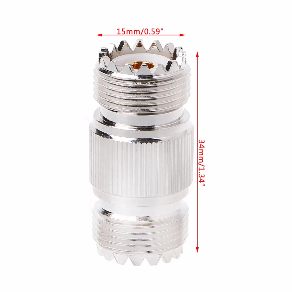 UHF PL 259 SO 239 Female To Jack прямой коннектор RF Adapter Nickel|Соединители| |