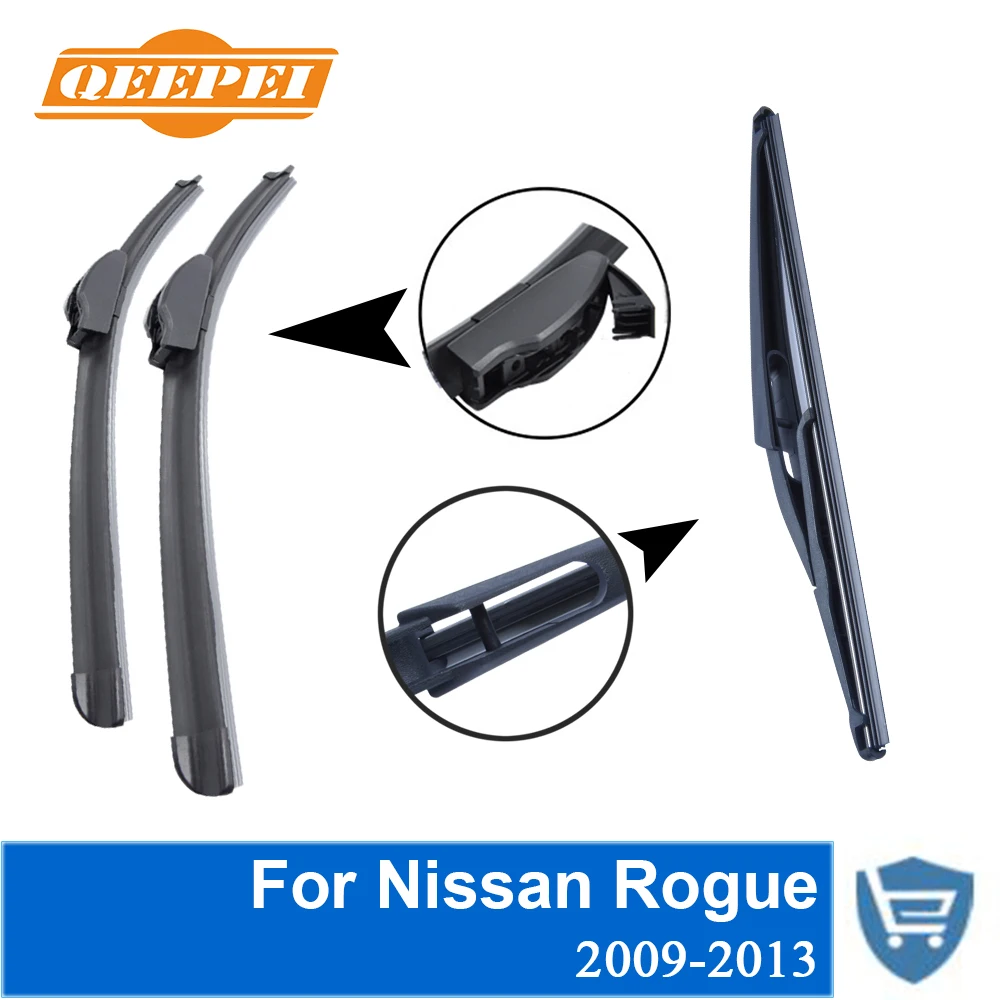 QEEPEI переднее и заднее лезвие стеклоочистителя без рычага для Nissan Rogue 2009-2013