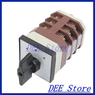

AC 380V 16A 12 Terminals 3 Positions Rotary Selector Cam Changeover Switch