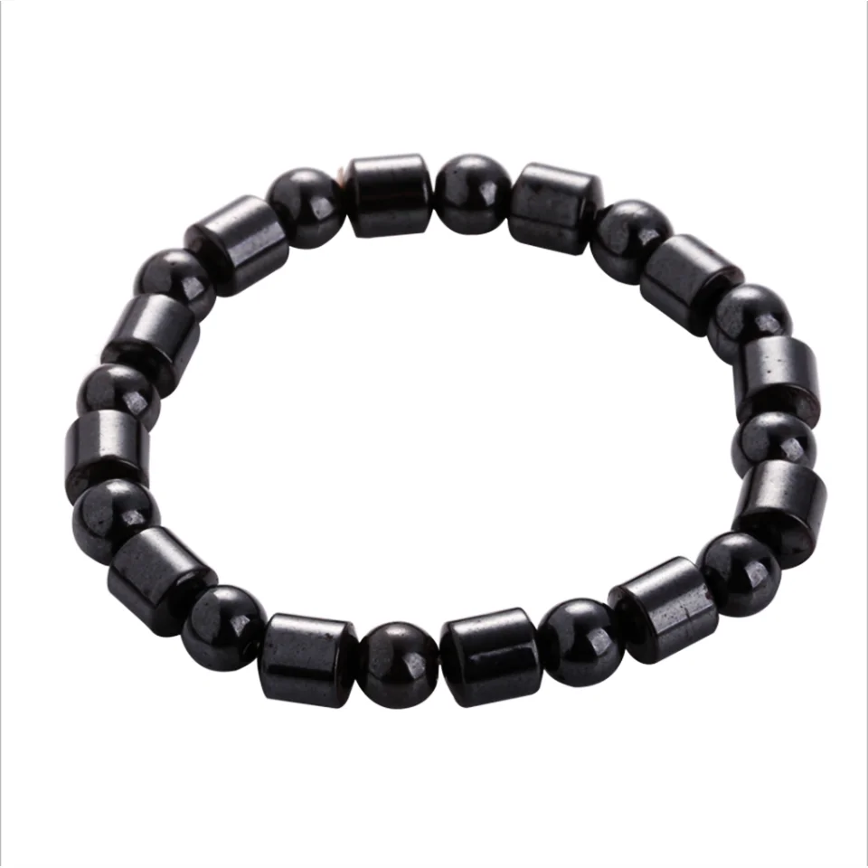 Adjustable Weight Loss Round Black Stone Therapy Bracelet